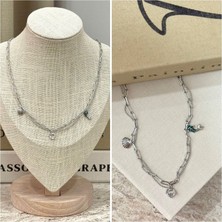 Ca Shopping Balık Deniz Kabuğu Figürlü Altın Kaplama Iki Sıra Kolye