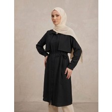 Miostil Çift Taraflı Aller Uzun Tunik-Siyah