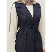 Miostil Yaka Detay Yelek-Lacivert