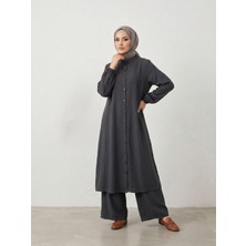 Miostil Hakim Yaka Uzun Pantolonlu Takım-Antrasit