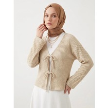 Miostil Ön Bağlamalı Örme Tunik-Taş