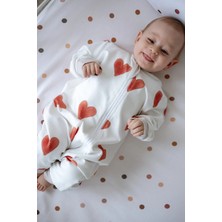 Lollie Baby&Kids Bebek Uyku Tulumu 1.0 Tog, Modal & Pamuk - Kırmızı Kalpler