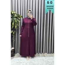 Elmas Tesettür Kadın Giyim Büyük Beden Presli Taşlı Battal Elbise