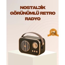 Retro Bluetooth Radyo – Nostaljik Tasarım, Tf Kart ve USB Destekli Veralya Tech