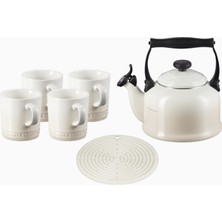 Le Creuset 6 Parça Lüks Tasarım Çay Seti Çaydanlık ve Kupalar