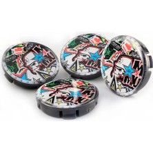 Schädel Rr Damla Geçme Jant Göbek Kapağı 4’lü Set 55/58MM Veralya Tech