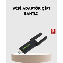 Veralya Ultratekno Dual Band Wifi Adaptör – 1200 Mbps, USB 3.0, Çift Antenli, Geniş Kapsama Alanı ve Y