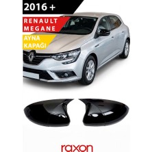 Raxon Renault Megane 4 - 2016+ Batman & Yarasa Ayna Kapağı – Parlak Piano Black Sport