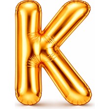 Eng Parti Dünyası K Harfi - Gold Folyo Harf Balon 40 Inç