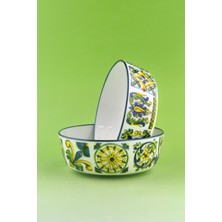 Bursa Porselen Dekor Blue Tile 2 Adet Porselen Salata Kasesi