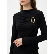 Miostil Toka Detay Sendy Bluz-Siyah