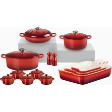 Le Creuset 13 Parça Profesyonel  Mutfak Seti Döküm ve Seramik