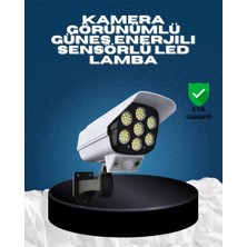 Veralya Güneş Enerjili Kamera Görünümlü Hareket Sensörlü LED Duvar Lambası Uzaktan Kumandalı Veral