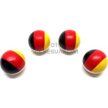 Almanya Bayraklı Yuvarlak Lüx Sibop Kapağı Veralya Tech