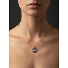 G&a Jewels Lotusun Uyanışı 925 Ayar Oksitli Yaldız (Altın) Kaplama Gümüş Kolye