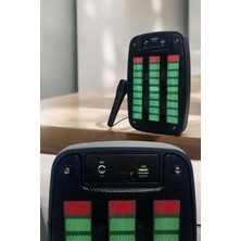 Kablosuz Bluetooth Hoparlör Taşınabilir 6.5 Inç LED Işık Kareoke Veralya Tech