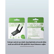 Yüksek Hızlı 1200 Mbps Çift Bant USB Wifi Adaptör – Güçlü Sinyal, Geniş Uyumluluk Veralya