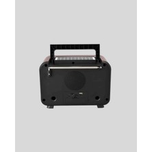 Şömine Efektli Solar Hoparlör Bluetooth 5.3 Radyo Aux USB Tf Destekli Veralya Tech