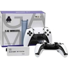 4K Hd Görüntü Kaliteli Retro Game Stick 20000 Oyunlu Çift Kollu Beyaz Game Stick Veralya Tech