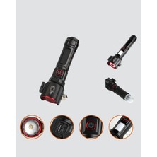 Çok Fonksiyonlu Acil Durum Feneri Yan Işıklı Çekiçli Veralya Tech