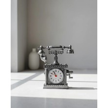 N8808B Telefon Şeklinde Çalar Saat Gümüş Veralya Tech