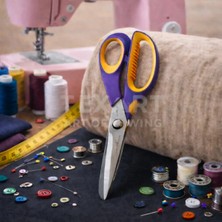 Taksun GL-203 9,5 Inch Kağıt-Kumaş Makası Mor-Sarı