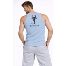 Veralya Moda Erkek Spor Fitilli Atlet 3lü Set Mint Yeşili, Pembe ve Bebek Mavisi Slim Fit Kaşkors