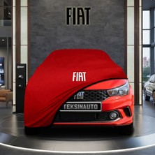 ULTRASHOP Fiat Argo Kırmızı Kumaş Oto Branda Araca Özel Penye Araba Brandası Araç Örtüsü