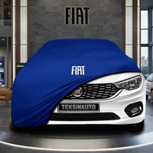 ULTRASHOP Fiat Egea (2015-2020) Mavi Kumaş Oto Branda Araca Özel Penye Araba Brandası Araç Örtüsü
