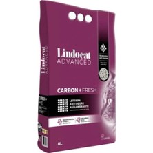 Lindocat Advanced 8l Kalın Taneli Kedi Kumu Ferahlatıcı Kokulu ve Topaklaşan Aktif Karbonlu