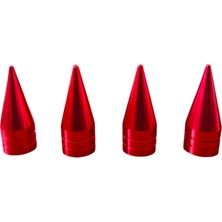 Alüminyum Sivri Sibop Kapağı Kırmızı 4'lü 32MM Veralya Oto