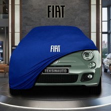 ULTRASHOP Fiat 500 L Mavi Kumaş Oto Branda Araca Özel Penye Araba Brandası Araç Örtüsü