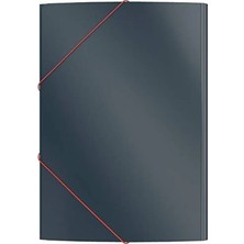 Calperia A4 Lastik Kilitli Dosya, Gri