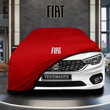 ULTRASHOP Fiat Egea Station Wagon (2016-2020) Kırmızı Kumaş Oto Branda Araca Özel Penye Araba Brandası Araç Örtüsü