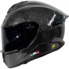 Sway Sw 861 Carbon Snake Kapalı Motosiklet Kaskı