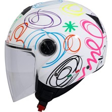 Sway Sw 715 Yarım Kask White Flower