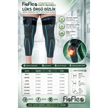 FixFlex Kompresyon Destekli Kaymaz Ağrı Azaltıcı Diz Koruyucu Sıcak Tutan Dizlik Lüx Örgü (Gri/Mavi) XL (1 ADET)