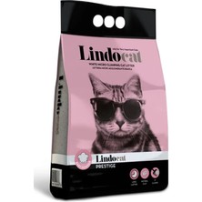 Lindocat Prestige 5l Pembe Taneli ve Bebek Pudralı Kedi Kumu Ferahlatıcı Koku ile Yüksek Topaklaşma Performansı