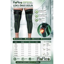 FixFlex Kompresyon Destekli Kaymaz Ağrı Azaltıcı Diz Koruyucu Sıcak Tutan Dizlik Lüx Örgü (Gri/Yeşil) XL (1 ADET)