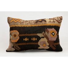 Kilim Wholesale El Yapımı Eski Kilimden Yapılmış Vintage Kırlent Kılıfı, Yün, 40X60 cm