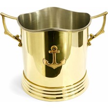 Çapa Desenli Pirinç Buz Kovası  Veralya Tech