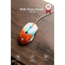 Torima Oyuncu Mouse Rgb Aydınlatma Kablolu Gaming Mouse TM24 Beyaz