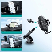 Calperia Uzatılabilir Vantuzlu Araç Içi Telefon Tutucu - Tek Tuşla Açılır Kanatlar