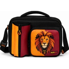 Galatasaray Lisanslı Aslan Desenli 3 Bölmeli Su Itici Kumaşlı Beslenme Çantası