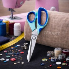 Taksun GL-203 9,5 Inch Kağıt-Kumaş Makası Turkuaz-Mavi