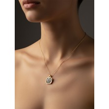 G&A Jewels Köklerin Işığı 925 Ayar Oksitli Yaldız (Altın) Kaplama Gümüş Kolye