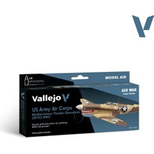 Vallejo 71183 8X18 Ml. Us Army Air Corps Mediterranean Theater Operations (Mto) Wwıı, Model Air Serisi Model Boyası Seti