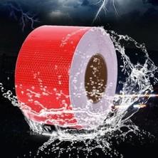 Calperia Kırmızı Reflektörlü Bant, 7.5 cm Genişlikte ve 5 Metre Uzunlukta