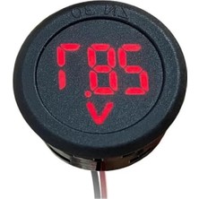 Calperia Yuvarlak Dc 4-100V Voltmetre - Karavan ve Motosiklet Uygun