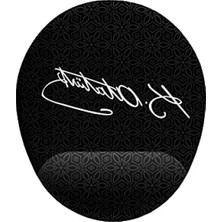 Calperia Ergonomik Bilek Destekli Mouse Pad - Atatürk Imzası